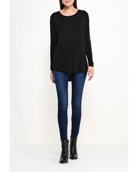 Женская черная футболка с длинным рукавом от Broadway