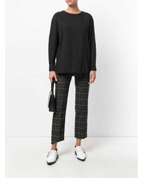 Женская черная футболка с длинным рукавом от Hache