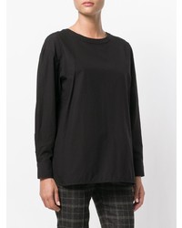 Женская черная футболка с длинным рукавом от Hache