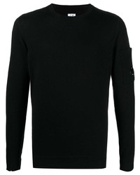 Мужская черная футболка с длинным рукавом от C.P. Company
