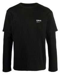 Мужская черная футболка с длинным рукавом от C2h4