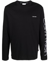 Мужская черная футболка с длинным рукавом от Calvin Klein