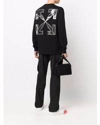 Мужская черная футболка с длинным рукавом от Off-White