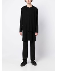 Мужская черная футболка с длинным рукавом от Comme Des Garcons Homme Plus