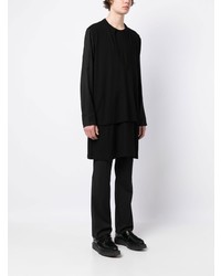 Мужская черная футболка с длинным рукавом от Comme Des Garcons Homme Plus