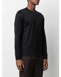 Мужская черная футболка с длинным рукавом от Moncler