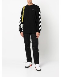 Мужская черная футболка с длинным рукавом от Off-White