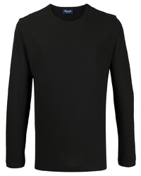Мужская черная футболка с длинным рукавом от Drumohr