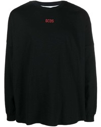 Мужская черная футболка с длинным рукавом от Gcds