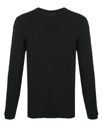 Мужская черная футболка с длинным рукавом от Giorgio Armani