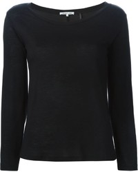 Женская черная футболка с длинным рукавом от Helmut Lang