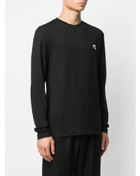 Мужская черная футболка с длинным рукавом от Karl Lagerfeld
