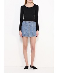 Женская черная футболка с длинным рукавом от Influence