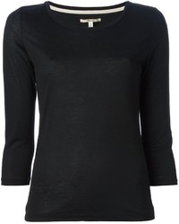 Женская черная футболка с длинным рукавом от J Brand