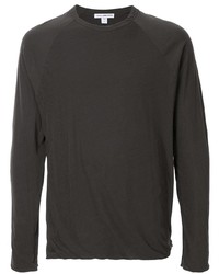 Мужская черная футболка с длинным рукавом от James Perse