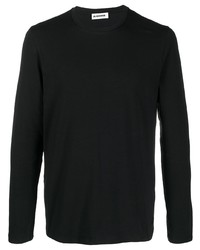 Мужская черная футболка с длинным рукавом от Jil Sander