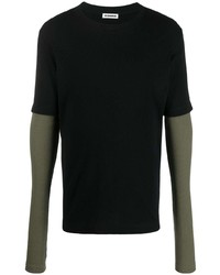 Мужская черная футболка с длинным рукавом от Jil Sander