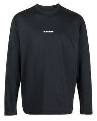 Мужская черная футболка с длинным рукавом от Jil Sander