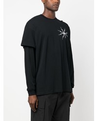 Мужская черная футболка с длинным рукавом от ACRONYM
