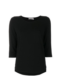 Женская черная футболка с длинным рукавом от Le Tricot Perugia