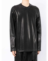 Мужская черная футболка с длинным рукавом от Julius