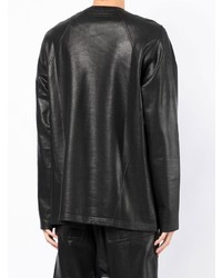 Мужская черная футболка с длинным рукавом от Julius