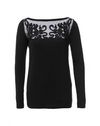 Женская черная футболка с длинным рукавом от Liu Jo Jeans