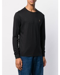 Мужская черная футболка с длинным рукавом от Polo Ralph Lauren