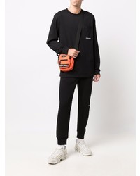 Мужская черная футболка с длинным рукавом от Calvin Klein Jeans