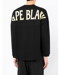 Мужская черная футболка с длинным рукавом от BAPE BLACK *A BATHING APE®