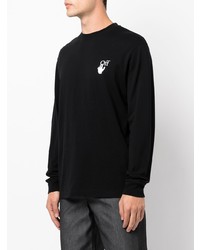 Мужская черная футболка с длинным рукавом от Off-White
