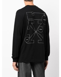 Мужская черная футболка с длинным рукавом от Off-White