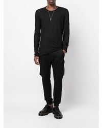 Мужская черная футболка с длинным рукавом от Masnada