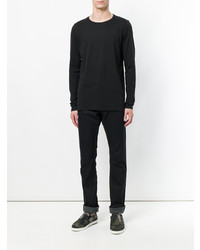Мужская черная футболка с длинным рукавом от Tomas Maier