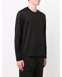 Мужская черная футболка с длинным рукавом от Brioni