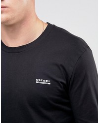 Мужская черная футболка с длинным рукавом от Diesel
