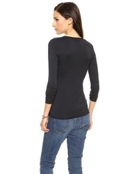 Женская черная футболка с длинным рукавом от Bop Basics