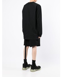 Мужская черная футболка с длинным рукавом от Rick Owens