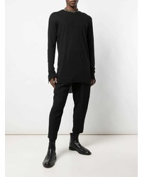 Мужская черная футболка с длинным рукавом от Cedric Jacquemyn