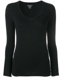 Женская черная футболка с длинным рукавом от Majestic Filatures