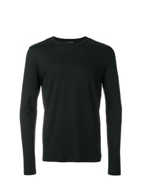 Мужская черная футболка с длинным рукавом от Michael Kors Collection