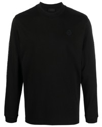 Мужская черная футболка с длинным рукавом от Moncler