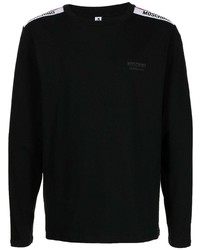 Мужская черная футболка с длинным рукавом от Moschino