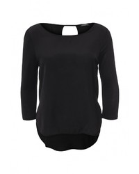 Женская черная футболка с длинным рукавом от Motivi