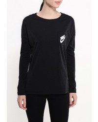 Женская черная футболка с длинным рукавом от Nike