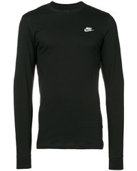 Мужская черная футболка с длинным рукавом от Nike