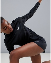 Женская черная футболка с длинным рукавом от Nike Running