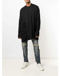 Мужская черная футболка с длинным рукавом от Julius