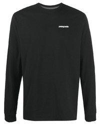 Мужская черная футболка с длинным рукавом от Patagonia