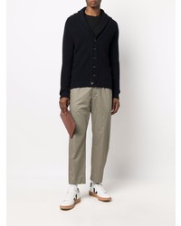 Мужская черная футболка с длинным рукавом от Zanone